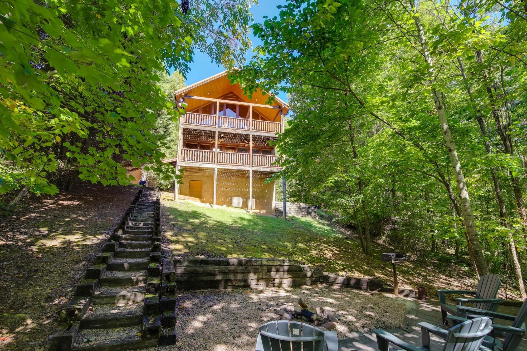 סביירוויל Secluded And Wooded Wears Valley Cabin With Fire Pit! מראה חיצוני תמונה